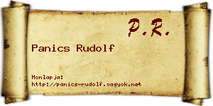 Panics Rudolf névjegykártya