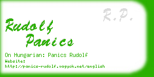 rudolf panics business card
